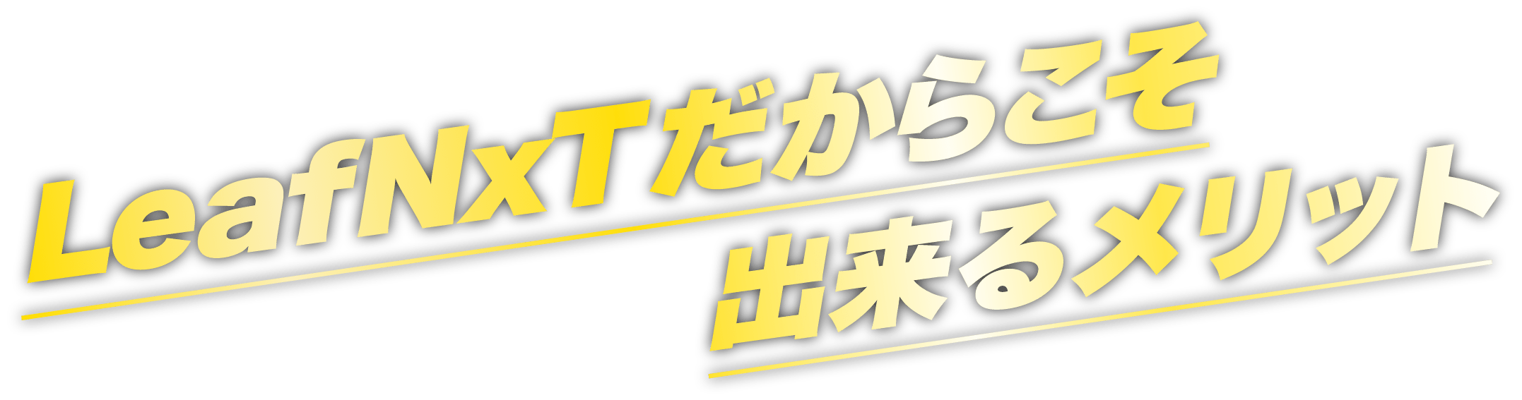 LeafNxTだからこそ出来るメリット